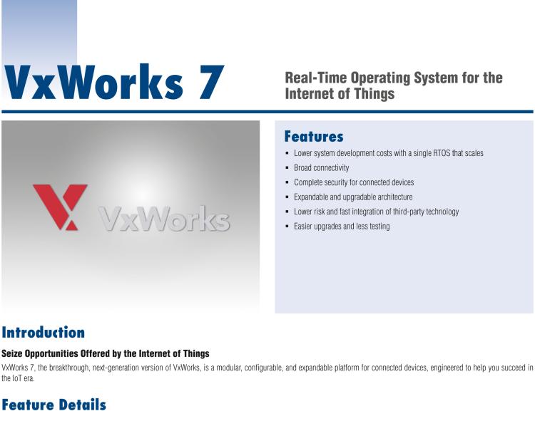 研华VxWorks Real-Time Operating System for the Internet of Things